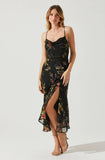 Gaia Dress - Black Orange Burnout