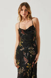 Gaia Dress - Black Orange Burnout