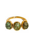 Sorrel Green Stone Triple Ring