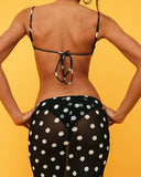 Mesh Oversized Polka Dot Midi Skirt
