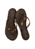Sunwave Jelly Thong Sandal in tortoise, pair top view