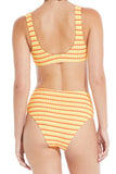 The Beverly Top - Tricolor Terrycloth Stripe