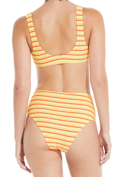 The Beverly Top - Tricolor Terrycloth Stripe