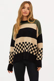 Callie Sweater - Black Taupe Check