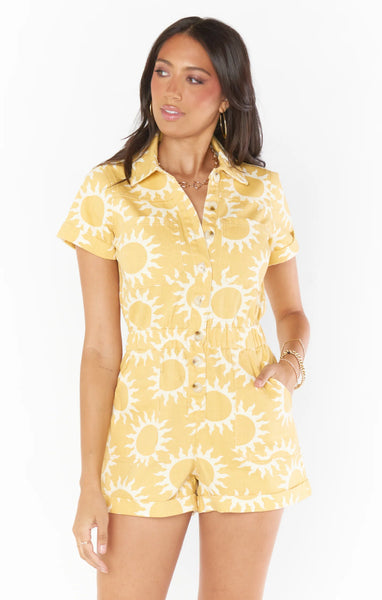 Cannon Romper - Paradise Sun Denim