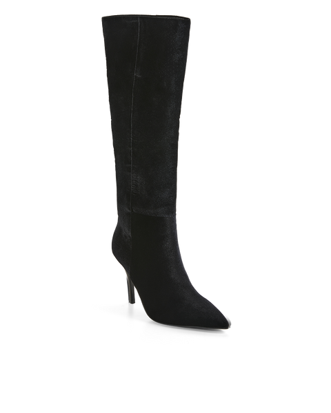Billini Willemina Boot in black velvet front view