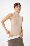 Turtleneck Tank Bodysuit - Oatmeal
