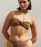 Flora Bikini - Metallic Cocoa