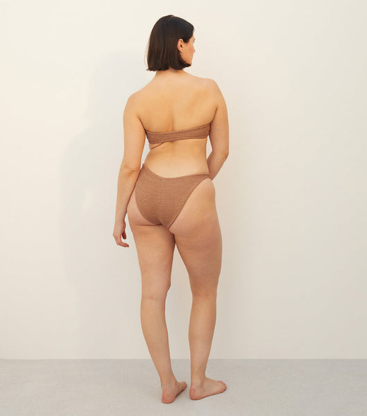 Flora Bikini - Metallic Cocoa