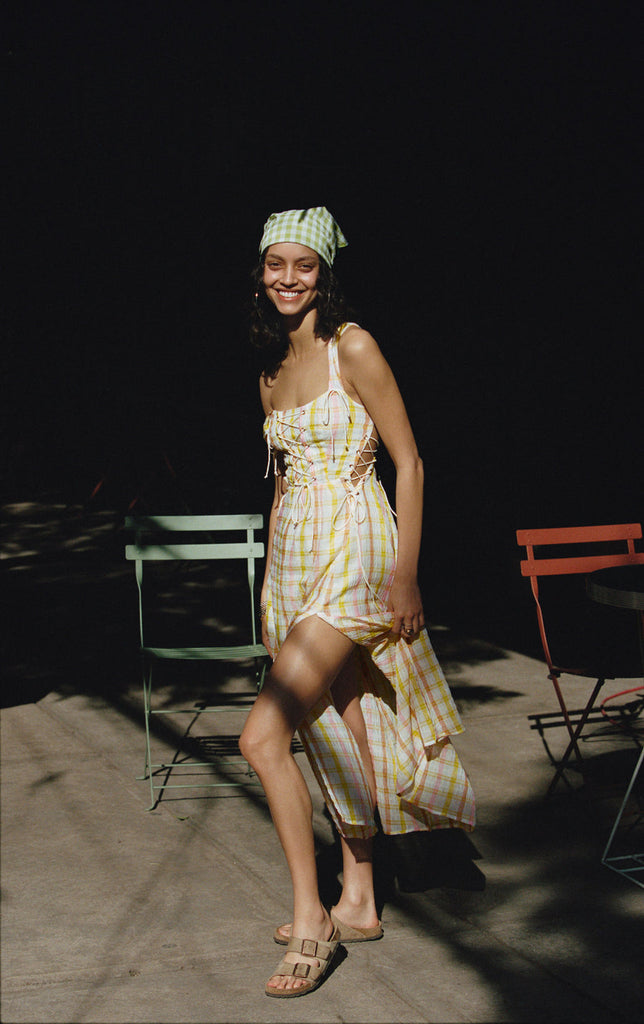 rue midi dress Rue Shirred Midi Dress