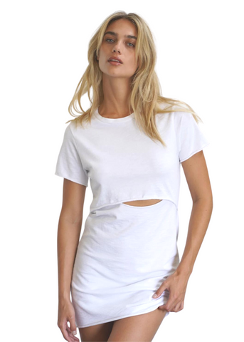 Dillon Tee Dress - White