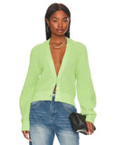 Shaker Cardigan - Pear