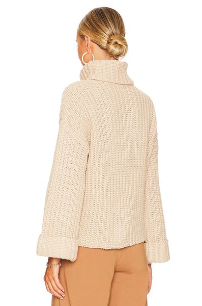 Chunky Turtleneck Shaker Pullover