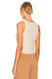 Cropped Boucle V-Neck Tank