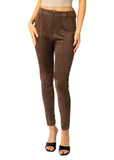 East End Faux Suede Pant - Brown