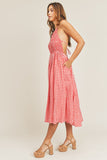 Golden Hour Midi Dress - Red