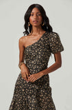 Santorini Dress - Black Taupe Multi
