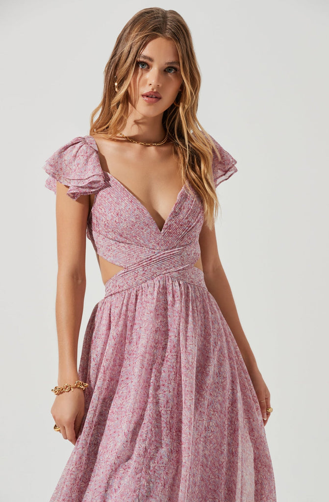 primrose dress in pink multi astr the label Primrose Dress