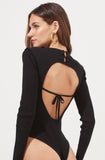 Felice Sweater Bodysuit - Black