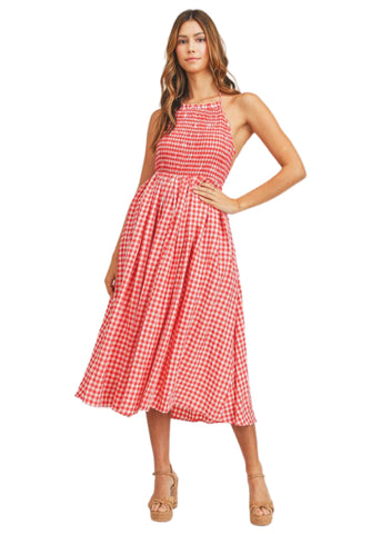 Golden Hour Midi Dress - Red