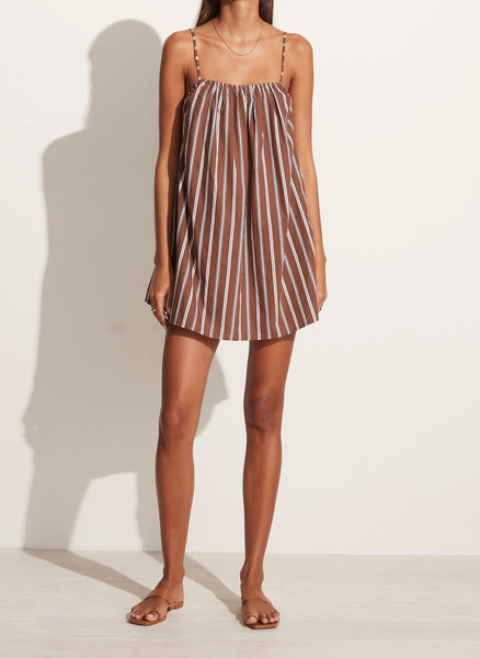 Tamara Mini Dress - Maya Stripe Cinnamon