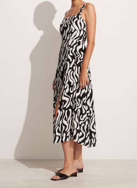 Rubina Midi Dress - La Cateau Black