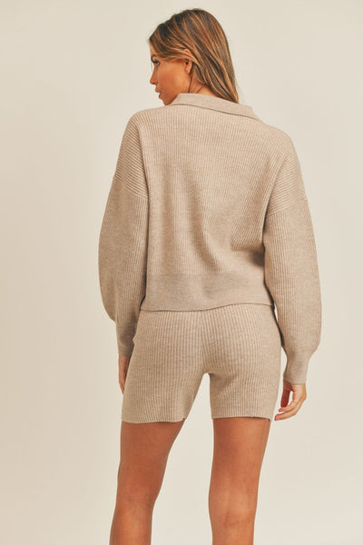 How About It Sweater Set- Taupe