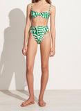Chania Bikini Bottoms - Tulli Print Green