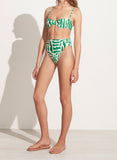 Chania Bikini Bottoms - Tulli Print Green