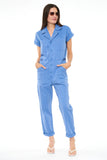 Grover Jumpsuit - Ocean Blue