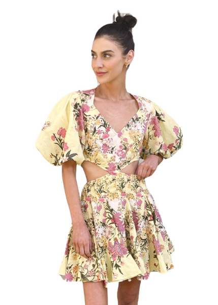 Pria Short Dress - Yellow