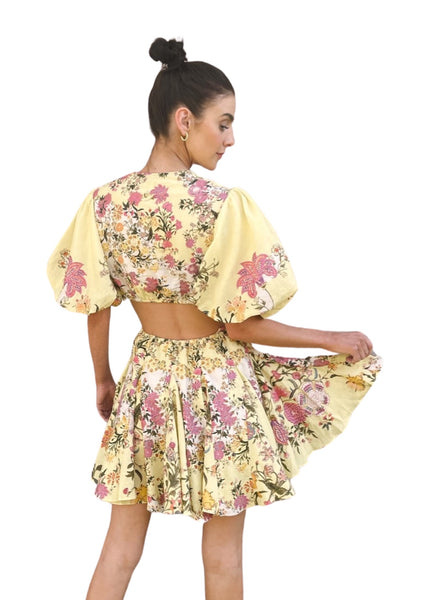 Pria Short Dress - Yellow