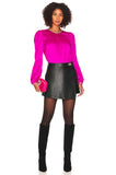 Petronella Leather Skirt - Black