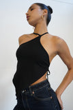 Nori Open Back Top - Black