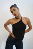 Nori Open Back Top - Black
