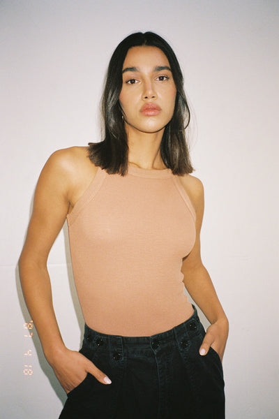 Dylan Tank Bodysuit - Mocha