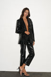 Crinkle Faux Leather Jacket