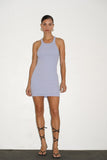 Ribbed Skinny Racer Dress - Heather Iris