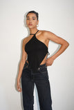 Nori Open Back Top - Black