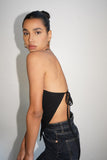 Nori Open Back Top - Black