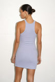 Ribbed Skinny Racer Dress - Heather Iris