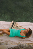 Bella Donna Crinkle Dress - Honeydew Green