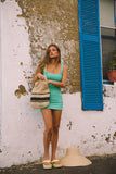Bella Donna Crinkle Dress - Honeydew Green
