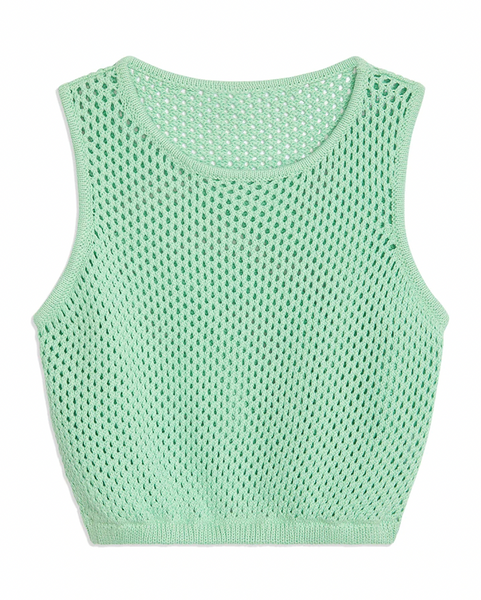 Crochet Ruched Crop Top