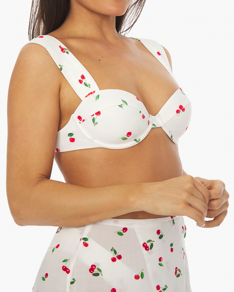 Claudia Top - Off White Cherries