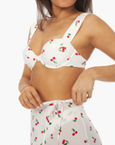 Claudia Top - Off White Cherries