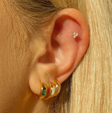 Frankie Hoop White Topaz
