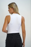 Ribbed Double Layer Tank - White
