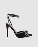 Elope Heel - Black Satin