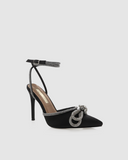 Elope Heel - Black Satin